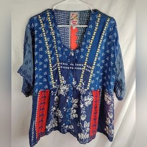 EUC Johnny Was Ramona button down blouse